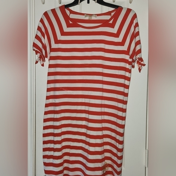 Michael Michael Kors Women's Red/White Stripe Casual Dress size Medium - Picture 7 of 8